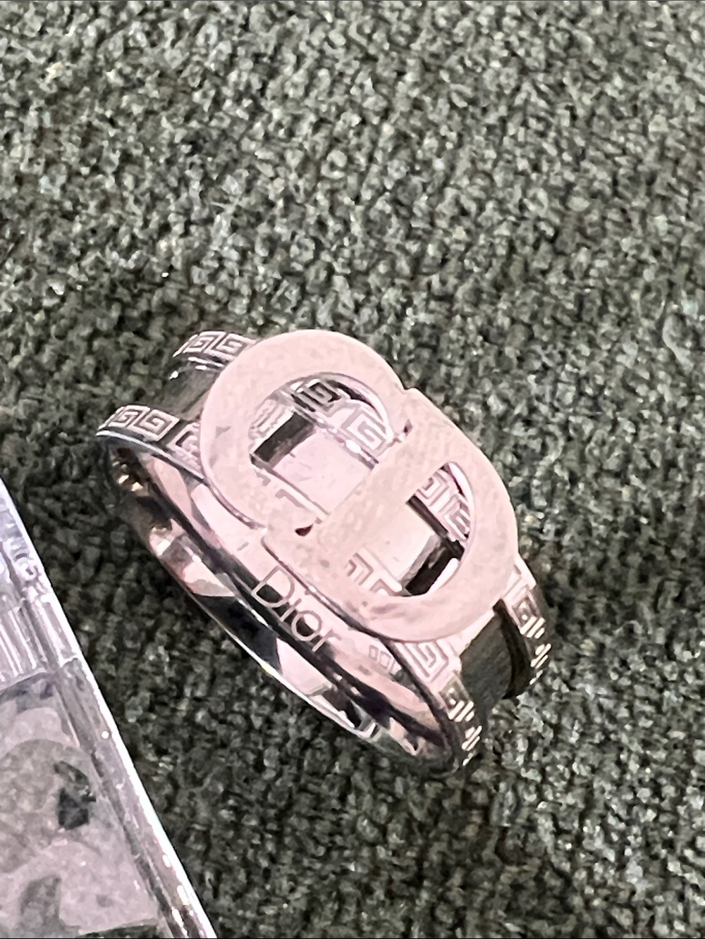 Dior Silver ring size 10 Accessory with Logo Detailing